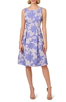 Adrianna Papell Floral Jacquard A-Line Dress in Peri Cruise at Nordstrom, Size 8