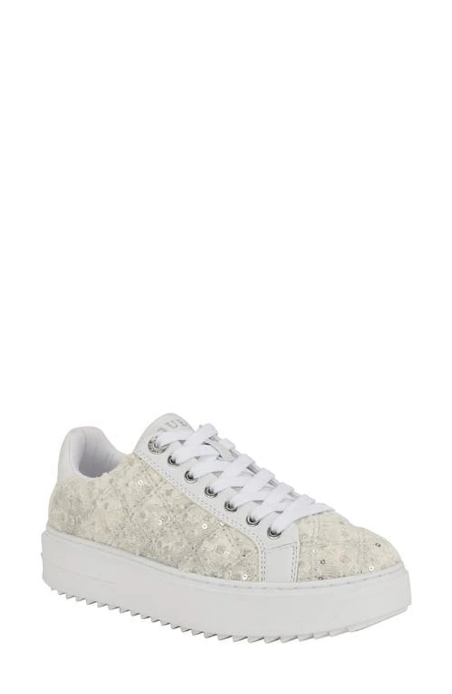 GUESS Denesa Platform Sneaker Ivory at Nordstrom,