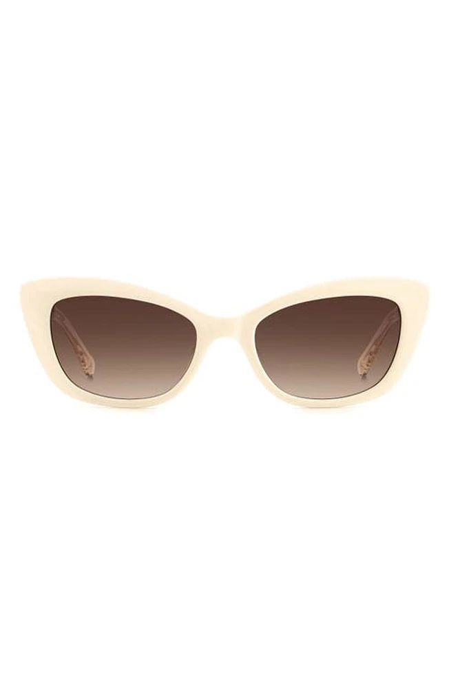 Kate Spade New York merida 54mm cat eye sunglasses in Beige /Brown Gradient at Nordstrom