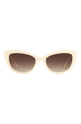 Kate Spade New York merida 54mm cat eye sunglasses in Beige /Brown Gradient at Nordstrom