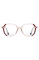 Fifth & Ninth Nelli 53mm Round Blue Light Blocking Glasses in Transparent at Nordstrom