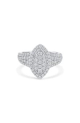 Sara Weinstock Veena Pavé Diamond Marquise Pinky Ring in White Gold at Nordstrom, Size 3.5