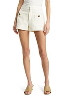 FRAME Pintuck Tweed Shorts Cream at Nordstrom,