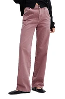 MANGO Straight Leg Carpenter Jeans Light/Pastel Purple at Nordstrom,