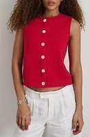 Alex Mill Bridget Cotton Sweater Tank Tomato at Nordstrom,