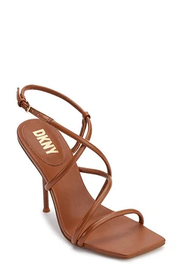 DKNY Reia Strappy Sandal Dk Cognac at Nordstrom,