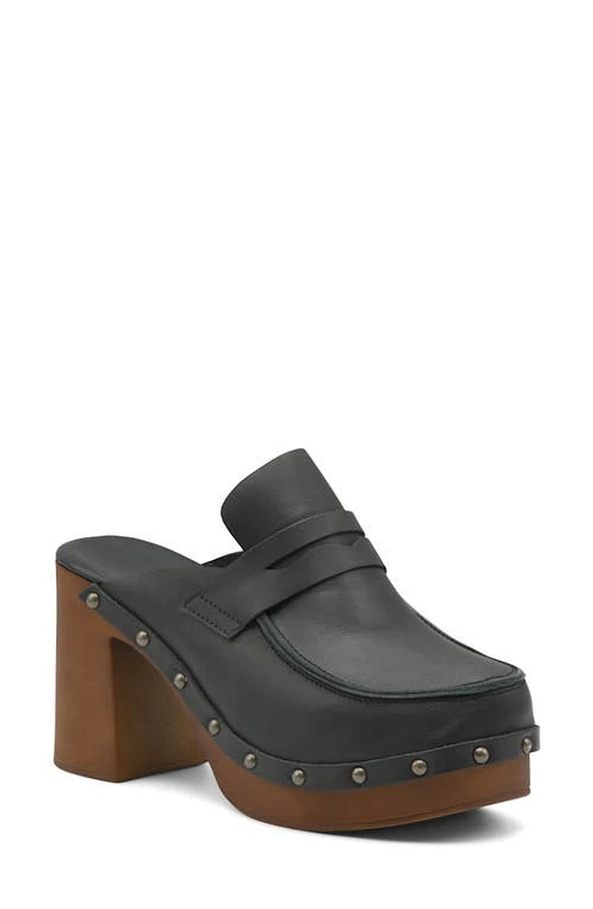 Charles by David Xtra Platform Penny Loafer Mule Black-Le at Nordstrom,