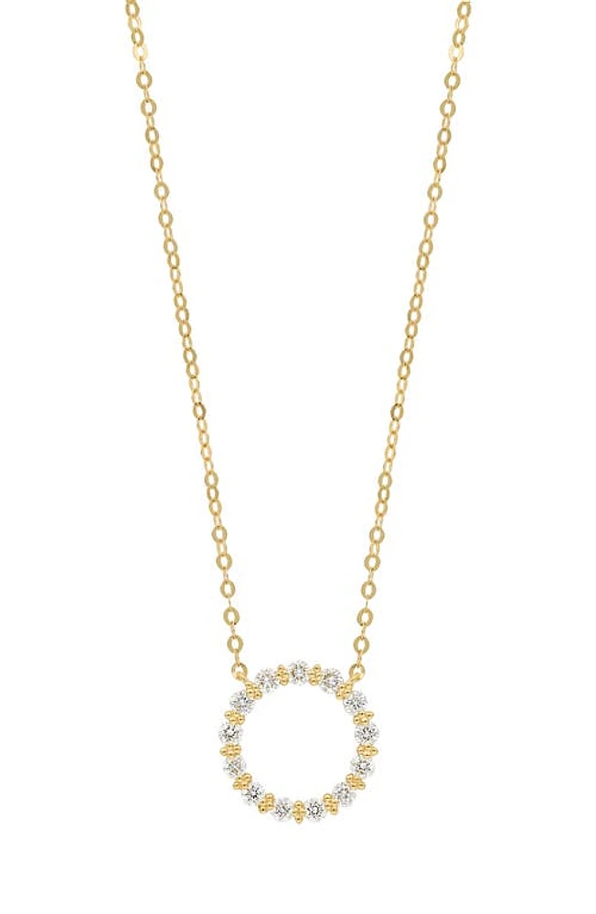 Bony Levy Mykonos Diamond Circle Pendant Necklace in 18K Yellow Gold at Nordstrom