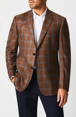 Billy Reid Plaid Wool Blend Sport Coat Rust at Nordstrom,