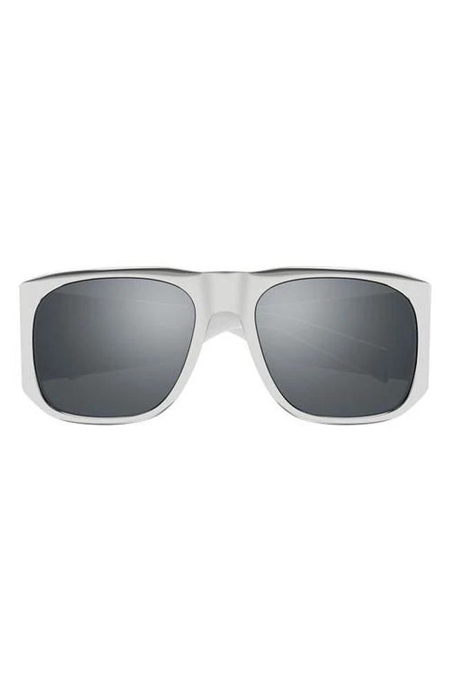 Saint Laurent 58mm Geometric Sunglasses in Silver at Nordstrom