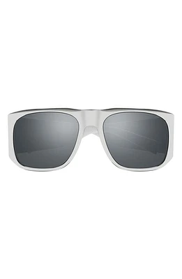 Saint Laurent 58mm Geometric Sunglasses in Silver at Nordstrom