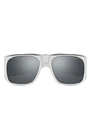 Saint Laurent 58mm Geometric Sunglasses in Silver at Nordstrom