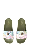 Kurt Geiger London x Floral Couture Meena Quilted Slide Sandal Open Green at Nordstrom,