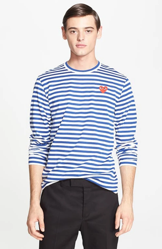 Comme des Garçons PLAY Stripe Long Sleeve T-Shirt at Nordstrom,