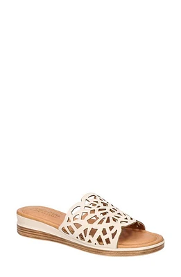 Bella Vita Cas-Italy Wedge Slide Sandal Stone Italian Leather at Nordstrom,