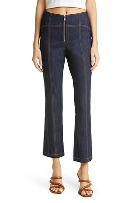 Cinq à Sept Loren Flare Leg Crop Denim Pants Indigo at Nordstrom,