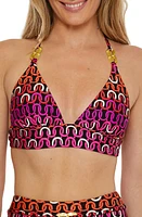 Trina Turk Echo Halter Bikini Top Pink at Nordstrom,