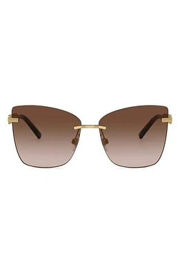 Dolce & Gabbana 59mm Gradient Butterfly Sunglasses in Brown Gradient at Nordstrom