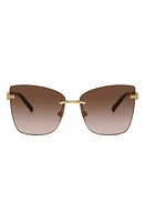 Dolce & Gabbana 59mm Gradient Butterfly Sunglasses in Brown Gradient at Nordstrom