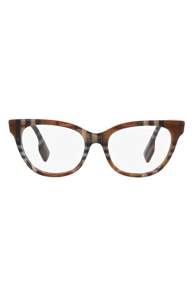 burberry Evelyn 53mm Cat Eye Optical Glasses in Brown at Nordstrom