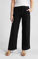 caslon(r) Drawstring Straight Leg Linen Pants at Nordstrom