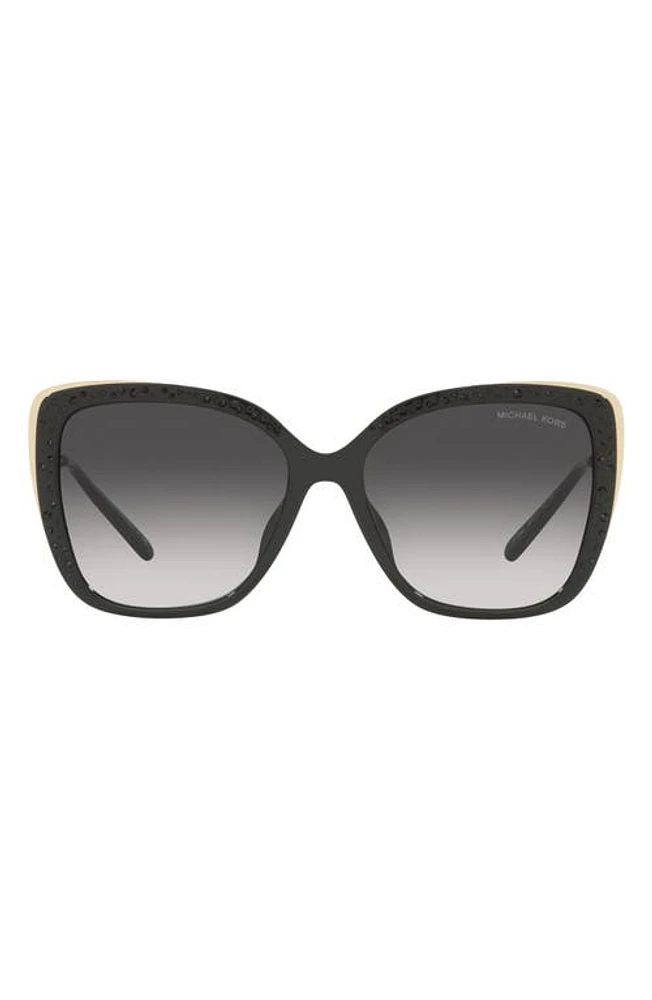 Michael Kors East Hampton 56mm Square Sunglasses in Black at Nordstrom