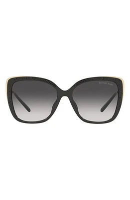 Michael Kors East Hampton 56mm Square Sunglasses in Black at Nordstrom