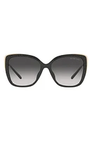 Michael Kors East Hampton 56mm Square Sunglasses in Black at Nordstrom