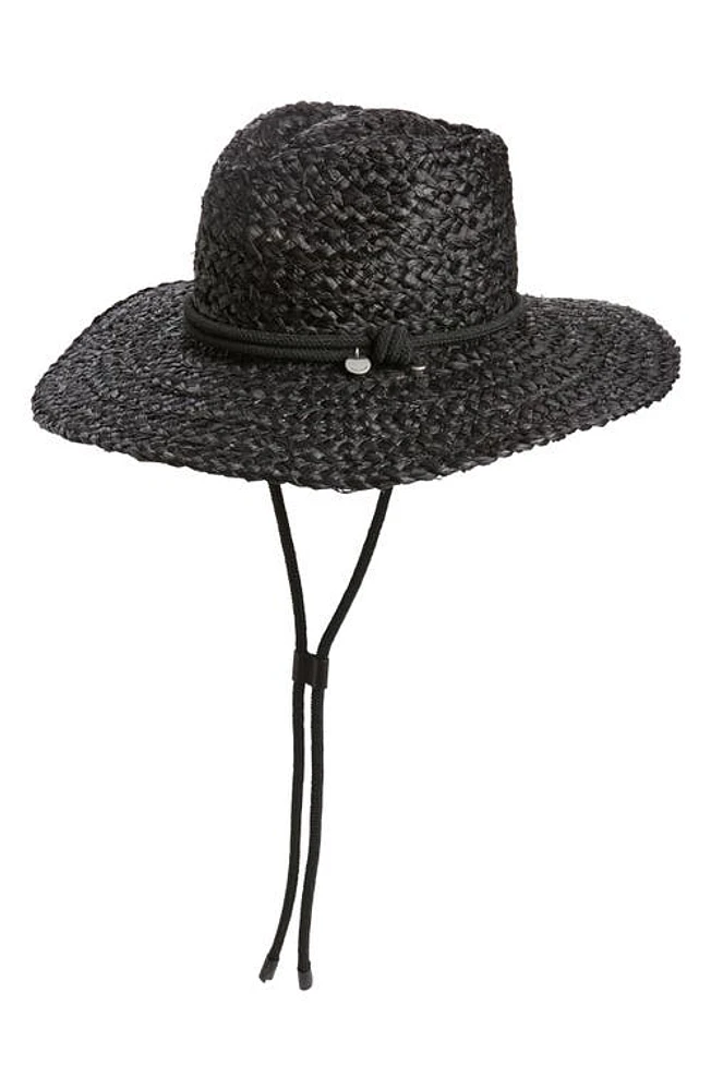 rag & bone Raffia Straw Hat in Black at Nordstrom, Size Large