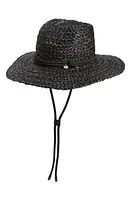 rag & bone Raffia Straw Hat in Black at Nordstrom, Size Large