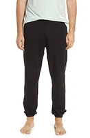 BEDFELLOW Men's Jogger Pajama Pants in Black With Mint Piping at Nordstrom