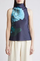 Ted Baker London Setsuko Floral Sleeveless Top Navy at Nordstrom,