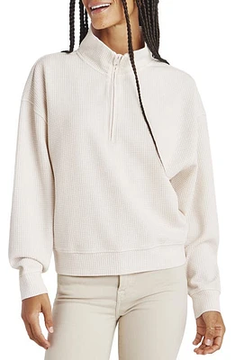 Splendid Thermal Quarter Zip Sweatshirt Moonstone at Nordstrom,