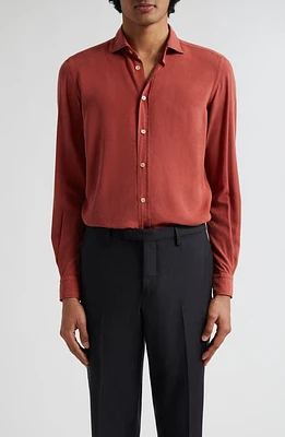 Boglioli Four Elements Button-Up Shirt Rust at Nordstrom,