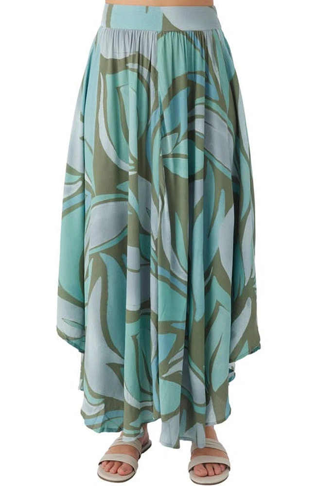 O'Neill Marnie Printed Maxi Skirt Oil Green at Nordstrom,