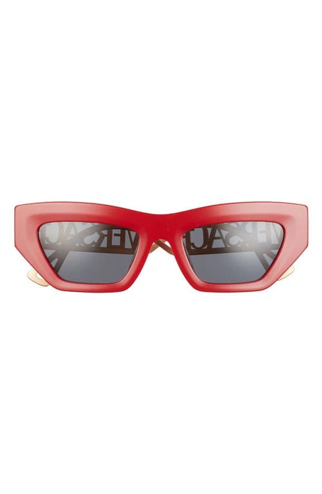 Versace 53mm Irregular Sunglasses in Red at Nordstrom