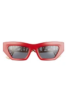 Versace 53mm Irregular Sunglasses in Red at Nordstrom