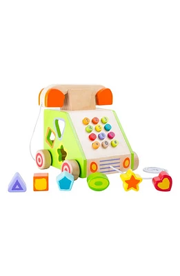 SMALL FOOT Wood Telephone Shape Sorter Pull Along Toy in Multi at Nordstrom