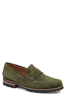 JOHNSTON & MURPHY COLLECTION Baldwin Lug Penny Loafer Olive English Suede at Nordstrom,