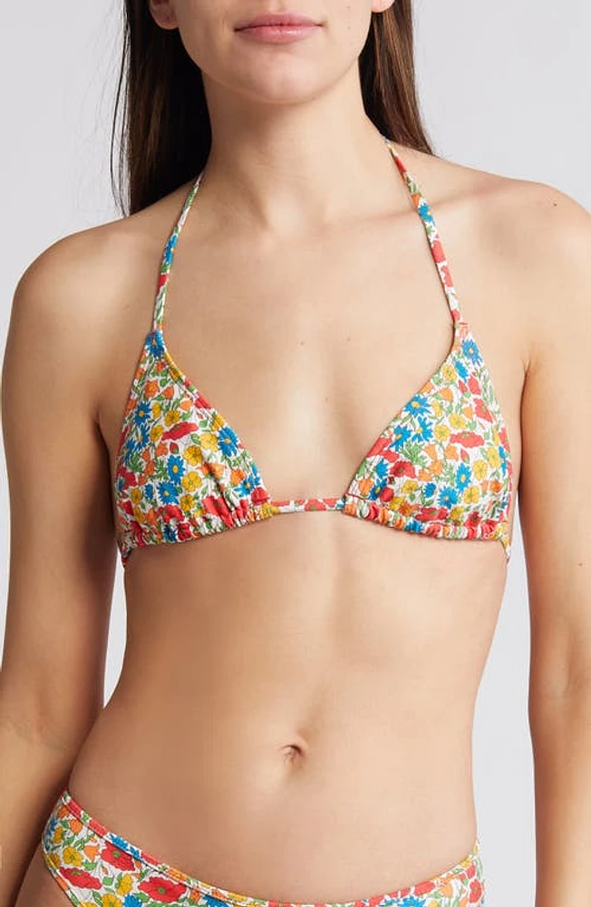 Nu Swim x Liberty London Drip Triangle Bikini Top Multi at Nordstrom,