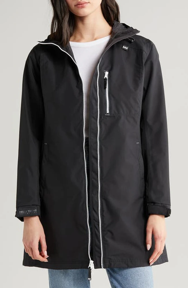 Helly Hansen Belfast Waterproof Hooded Jacket Black at Nordstrom,