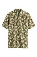 Good Man Brand Big On-Point Short Sleeve Organic Cotton Button-Up Shirt at Nordstrom,