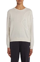 Moncler Embroidered Logo Wool Sweater at Nordstrom,