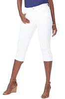 NYDJ Marilyn Cuff Crop Straight Leg Jeans Optic White at Nordstrom,