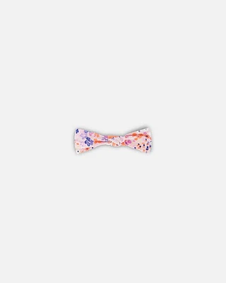 Deux Par Deux Girl's Organic Cotton Headband Lavender Printed Fields Flowers in Lavender Fields Flowers at Nordstrom