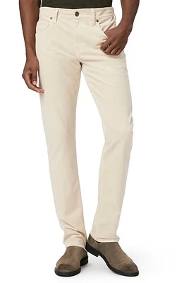 PAIGE Federal Slim Straight Leg Corduroy Pants Ivory Cream at Nordstrom,