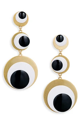 Area Enamel Eye Drop Earrings in Antique Gold at Nordstrom