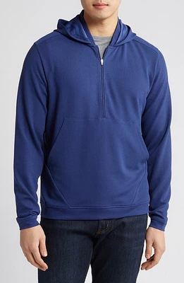 Peter Millar Grid Performance Hoodie Sport Navy at Nordstrom,