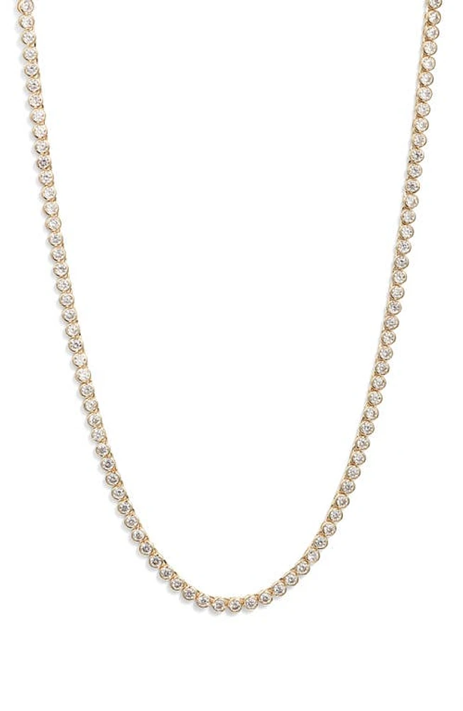 Melinda Maria Baroness Tennis Necklace in Gold/white Diamondettes at Nordstrom