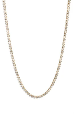 Melinda Maria Baroness Tennis Necklace in Gold/white Diamondettes at Nordstrom